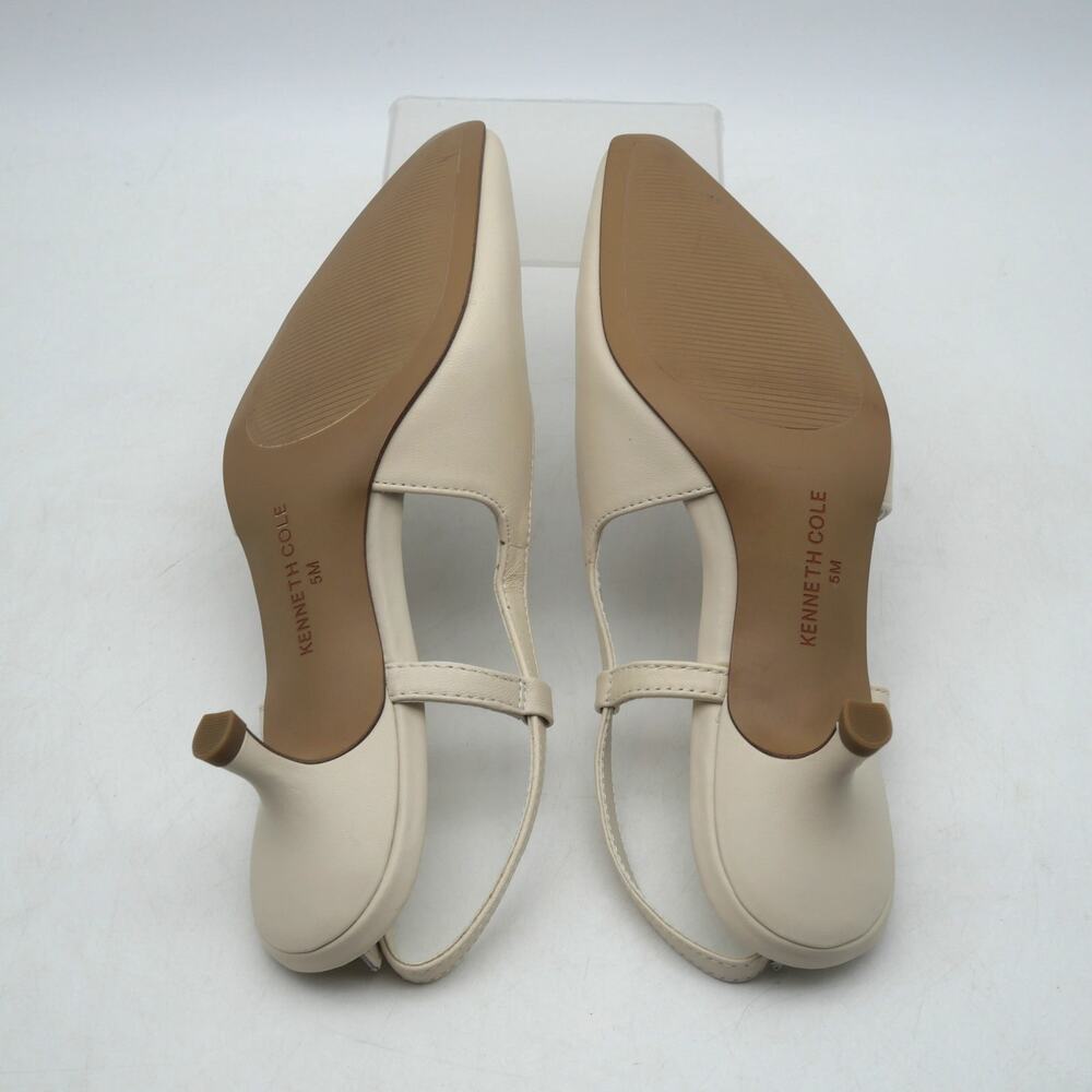 NEW Kenneth Cole Martha Slingback Pumps Heels Women's 5 Tan Beige - Picture 9 of 11